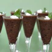 Food styling: Black bean soup - casual to super-chic