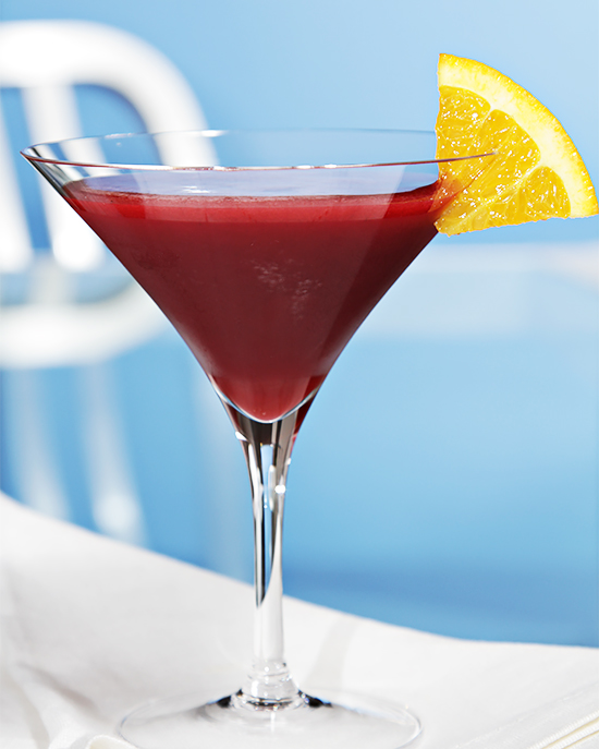 Blackberry Cosmopolitan with orange bitters