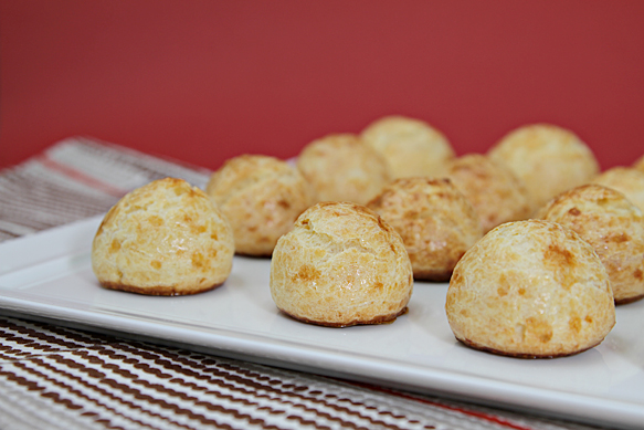 Gougeres on a tray