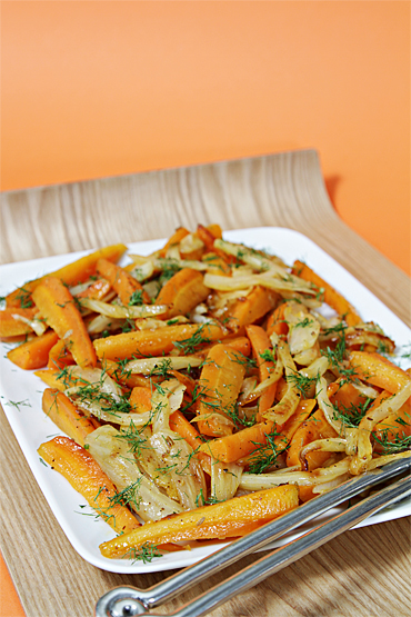 Food and Style - Carrots and Fennel Braised with Orange Zest and Honey