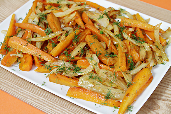 Food and Style - Carrots and Fennel Braised with Orange Zest and Honey