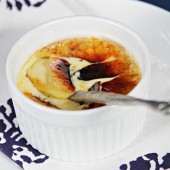 Basil and anise crème brûlée